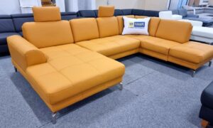 Bendingo U-Form. Valódi bőr Ülőgarnitúra