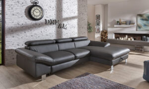 Driver Valódi bőr Sarokkanapé