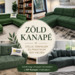 zöld kanapé